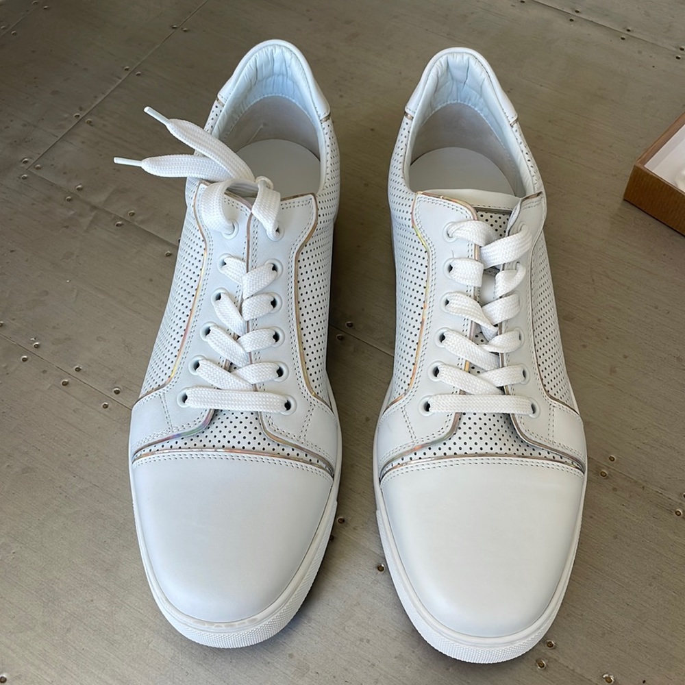 Women's White Perforated Sneakers